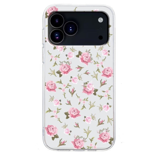 For iPhone 17 Pro Max Case Soft TPU Pattern Printing Phone Cover - Pink Flower