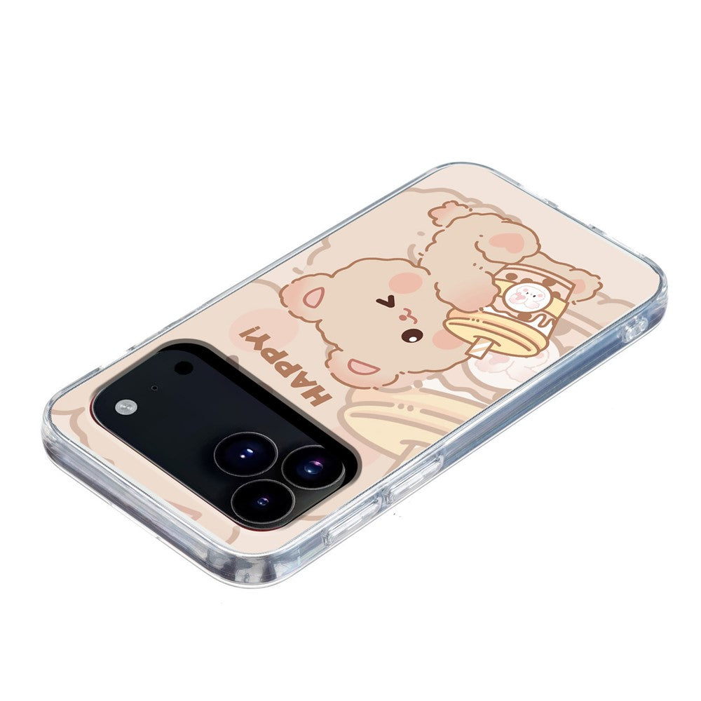 For iPhone 17 Pro Max Case Soft TPU Pattern Printing Phone Cover - Bear