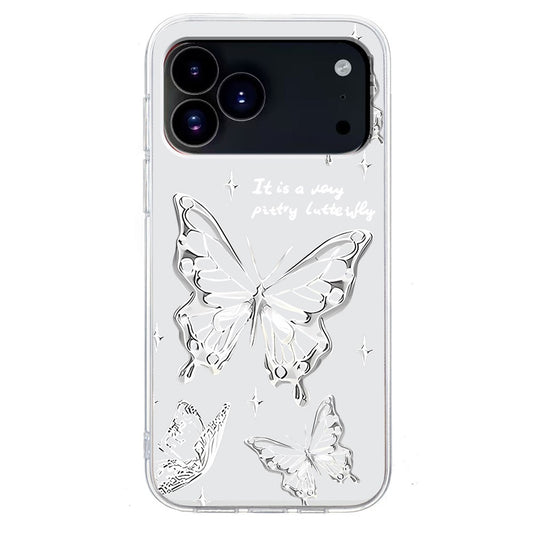 For iPhone 17 Pro Max Case Soft TPU Pattern Printing Phone Cover - Butterfly