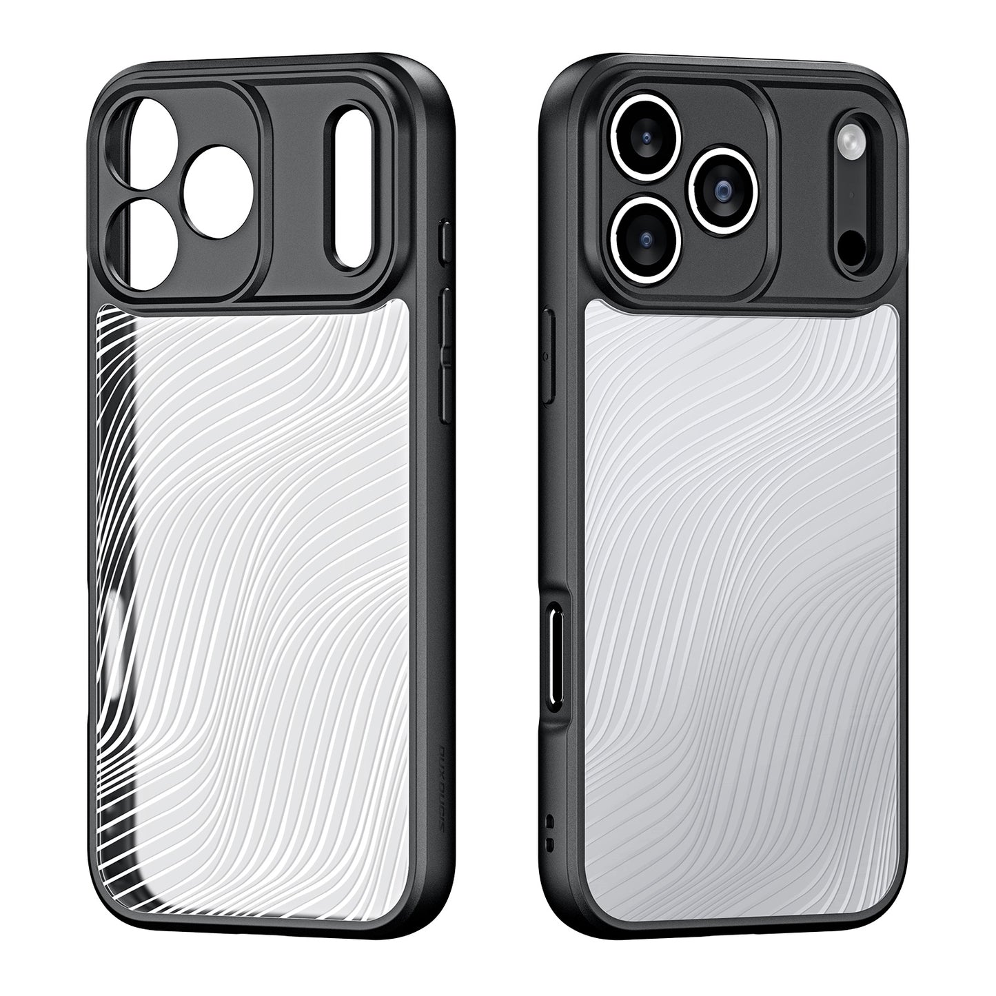 For iPhone 17 Pro Max Case DUX DUCIS Aimo Series TPU+PC Matte Drop-proof Phone Cover (REACH Certification) - Black