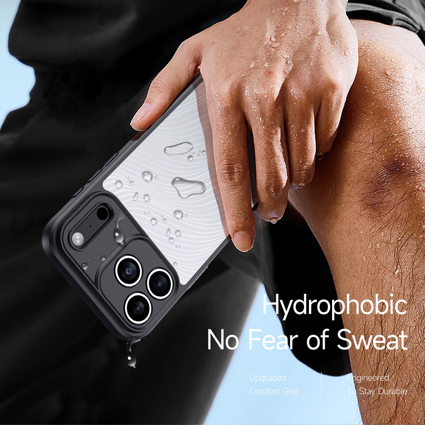 For iPhone 17 Pro Max Case DUX DUCIS Aimo Series TPU+PC Matte Drop-proof Phone Cover (REACH Certification) - Black