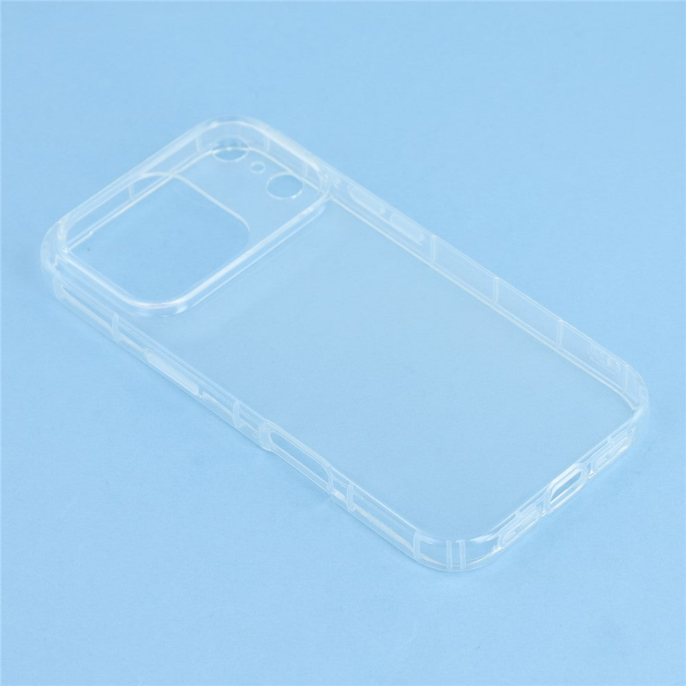 For iPhone 17 Pro Max Case Transparent TPU Phone Back Cover Airbag Protection