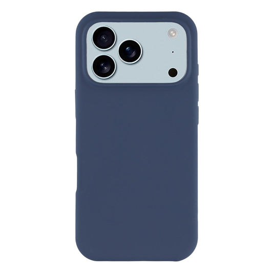 For iPhone 17 Pro Max Case Solid Silicone Shockproof Phone Back Cover - Dark Blue