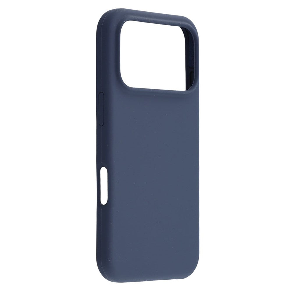 For iPhone 17 Pro Max Case Solid Silicone Shockproof Phone Back Cover - Dark Blue