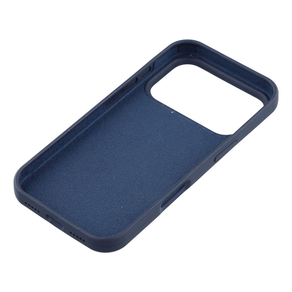 For iPhone 17 Pro Max Case Solid Silicone Shockproof Phone Back Cover - Dark Blue
