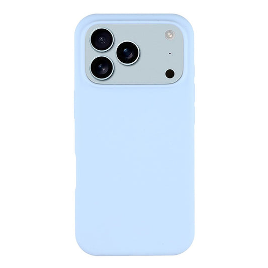 For iPhone 17 Pro Max Case Solid Silicone Shockproof Phone Back Cover - Baby Blue