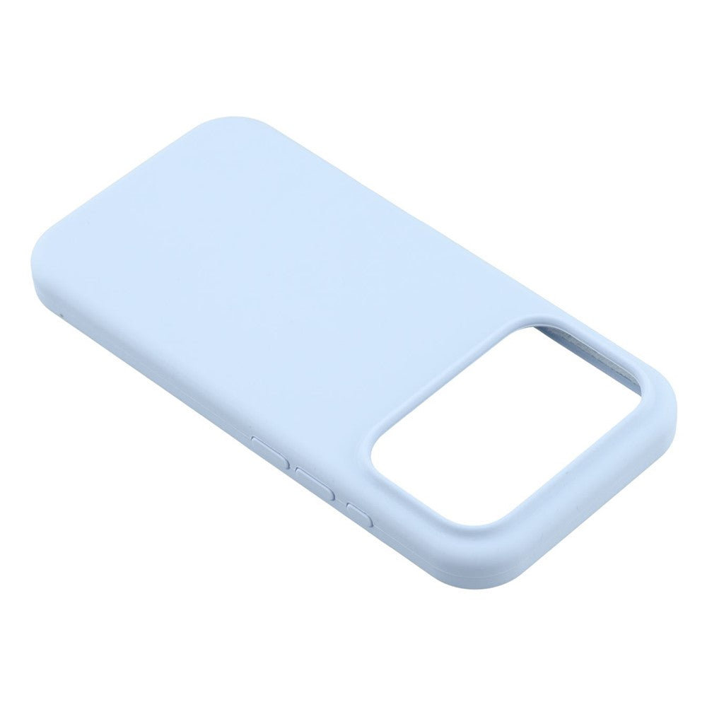 For iPhone 17 Pro Max Case Solid Silicone Shockproof Phone Back Cover - Baby Blue