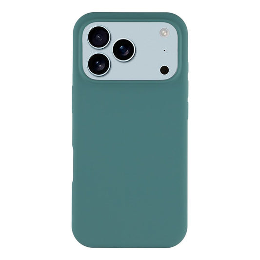 For iPhone 17 Pro Max Case Solid Silicone Shockproof Phone Back Cover - Blackish Green