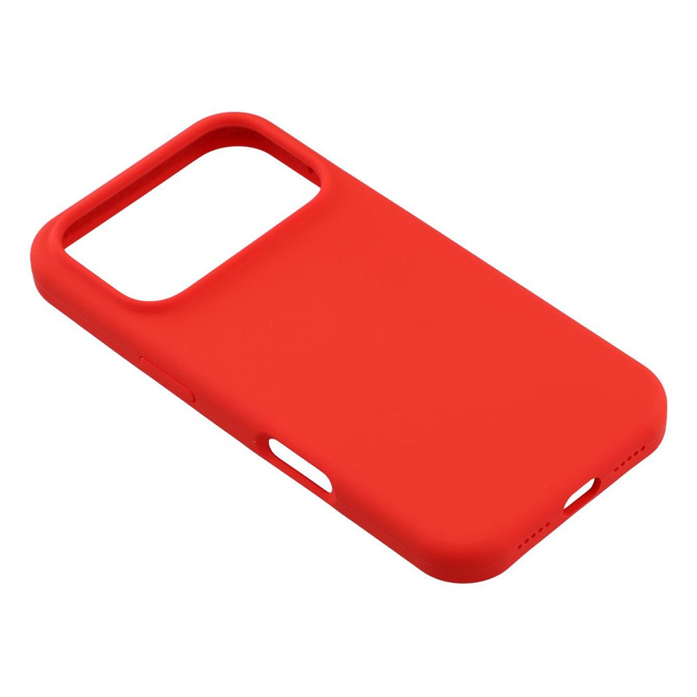For iPhone 17 Pro Max Case Solid Silicone Shockproof Phone Back Cover - Red