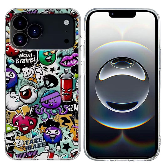 For iPhone 17 Pro Max Case Pattern Printing Cell Phone TPU Back Cover - Garbage