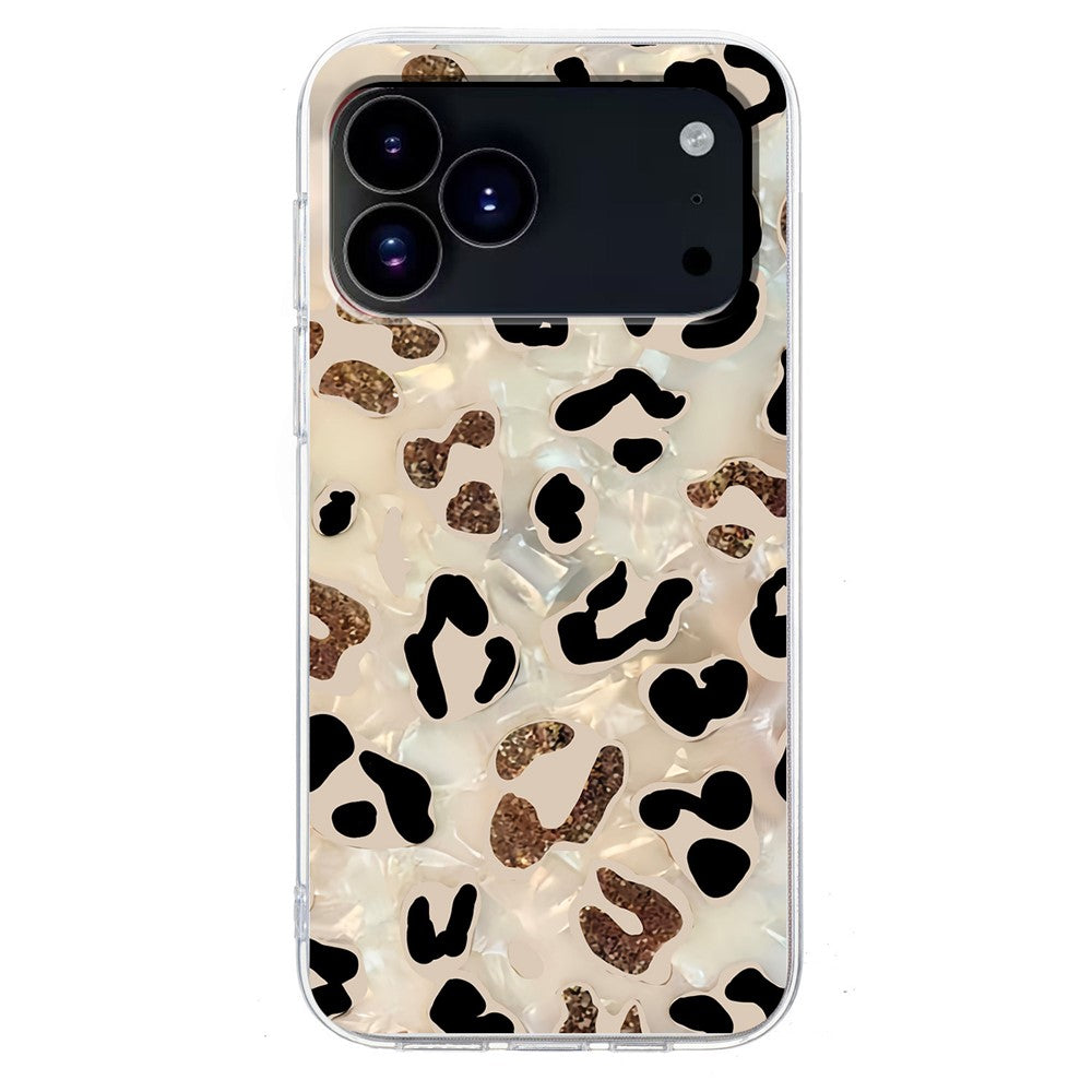 For iPhone 17 Pro Max Case Pattern Printing Shockproof Soft TPU Phone Cover - Leopard Print