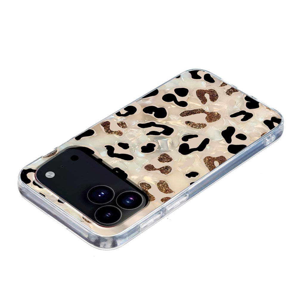 For iPhone 17 Pro Max Case Pattern Printing Shockproof Soft TPU Phone Cover - Leopard Print