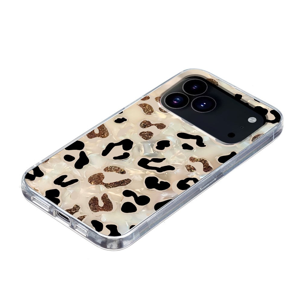 For iPhone 17 Pro Max Case Pattern Printing Shockproof Soft TPU Phone Cover - Leopard Print