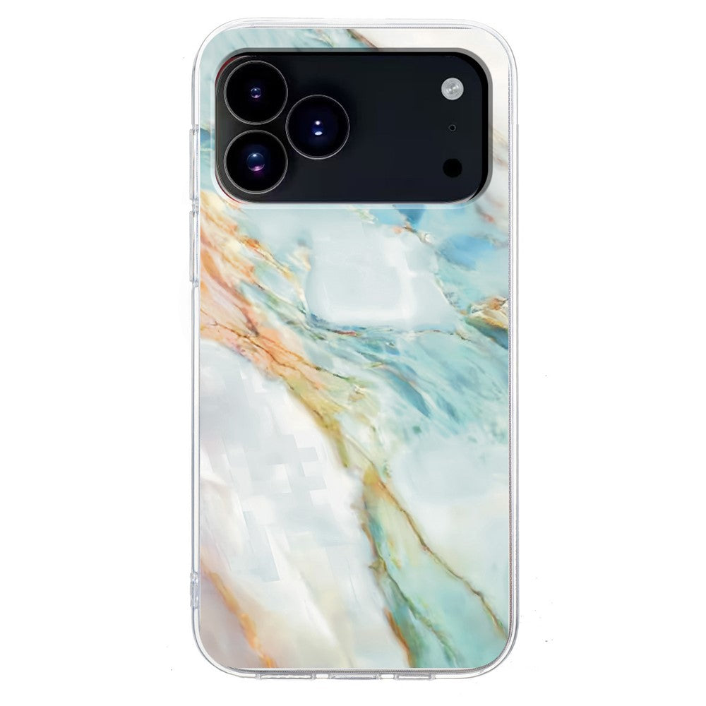 For iPhone 17 Pro Max Case Pattern Printing Shockproof Soft TPU Phone Cover - Oil Painting Marble