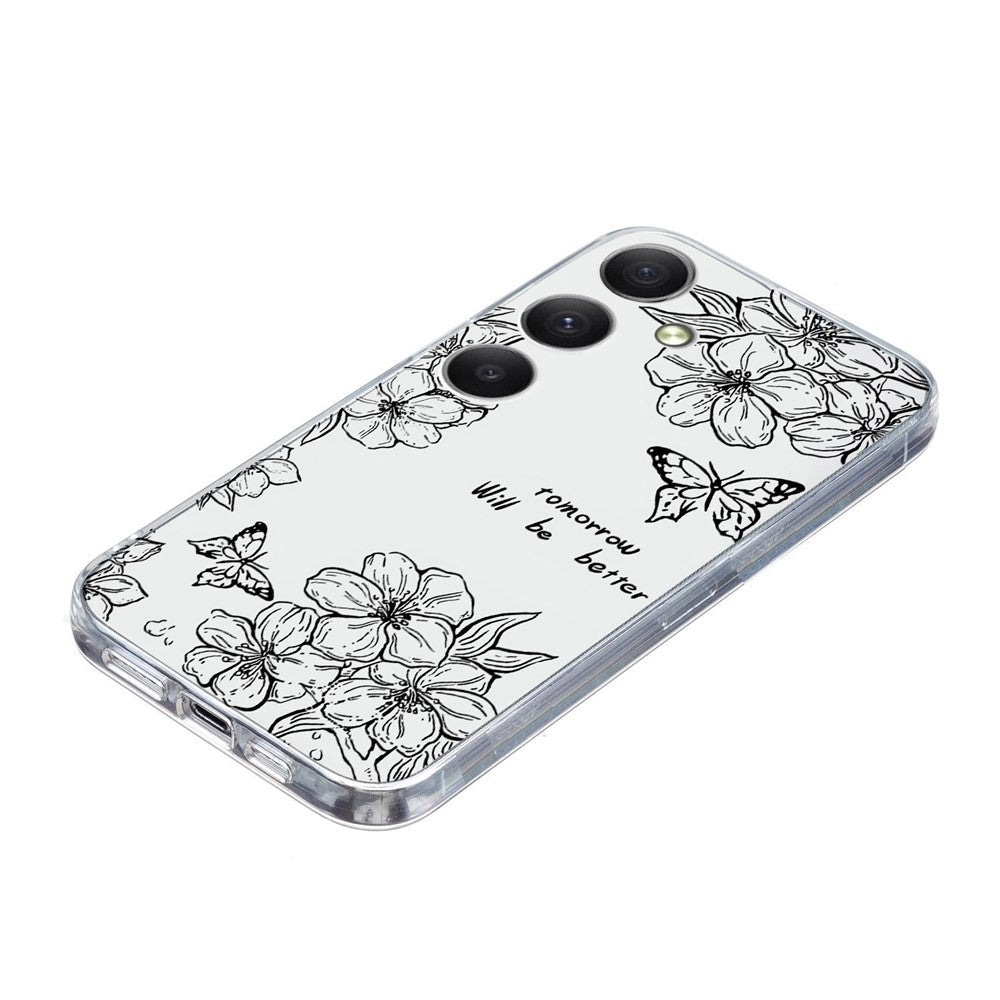 For Samsung Galaxy A17 5G / A26 5G Case Pattern Printing Shockproof Soft TPU Phone Cover - Butterfly Flower