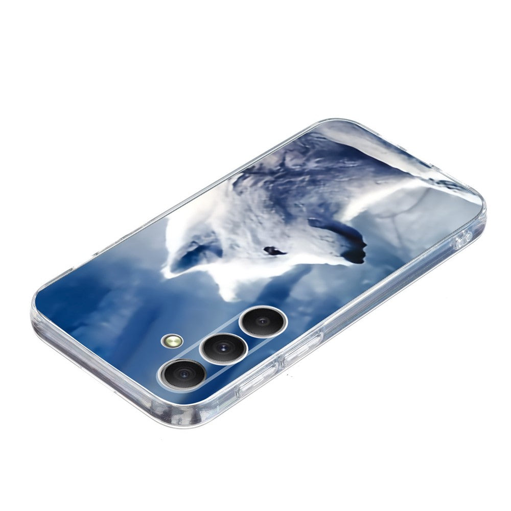 For Samsung Galaxy A17 5G / A26 5G Case Pattern Printing Shockproof Soft TPU Phone Cover - White Wolf