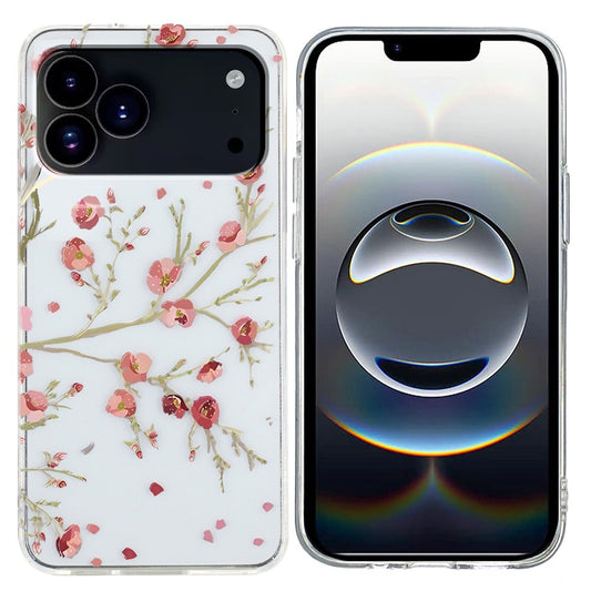 For iPhone 17 Pro Max Case Soft TPU Phone Back Cover Pattern Printing - Flower