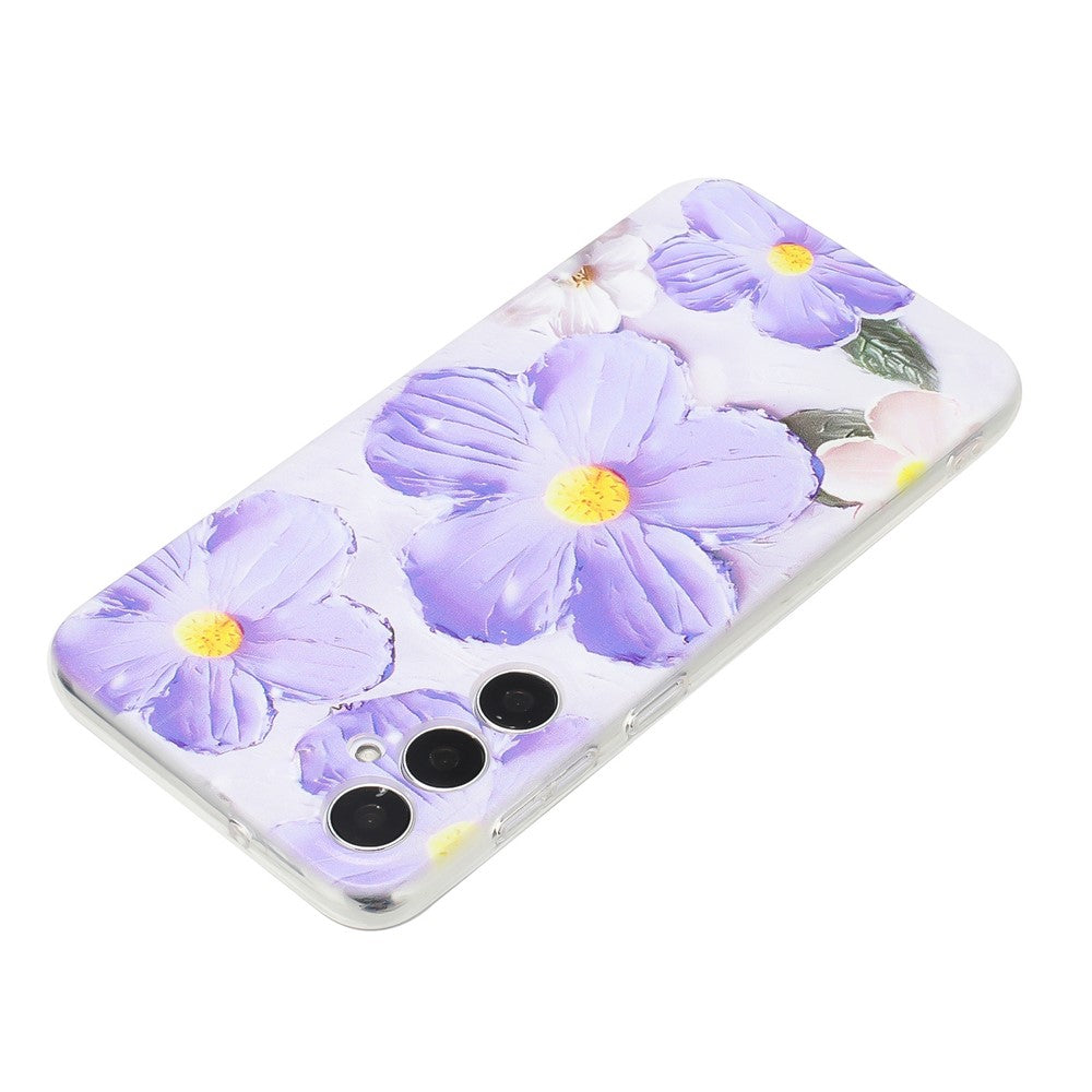 For Samsung Galaxy A17 5G / A26 5G Case Soft TPU Phone Back Cover Pattern Printing - Purple Flower