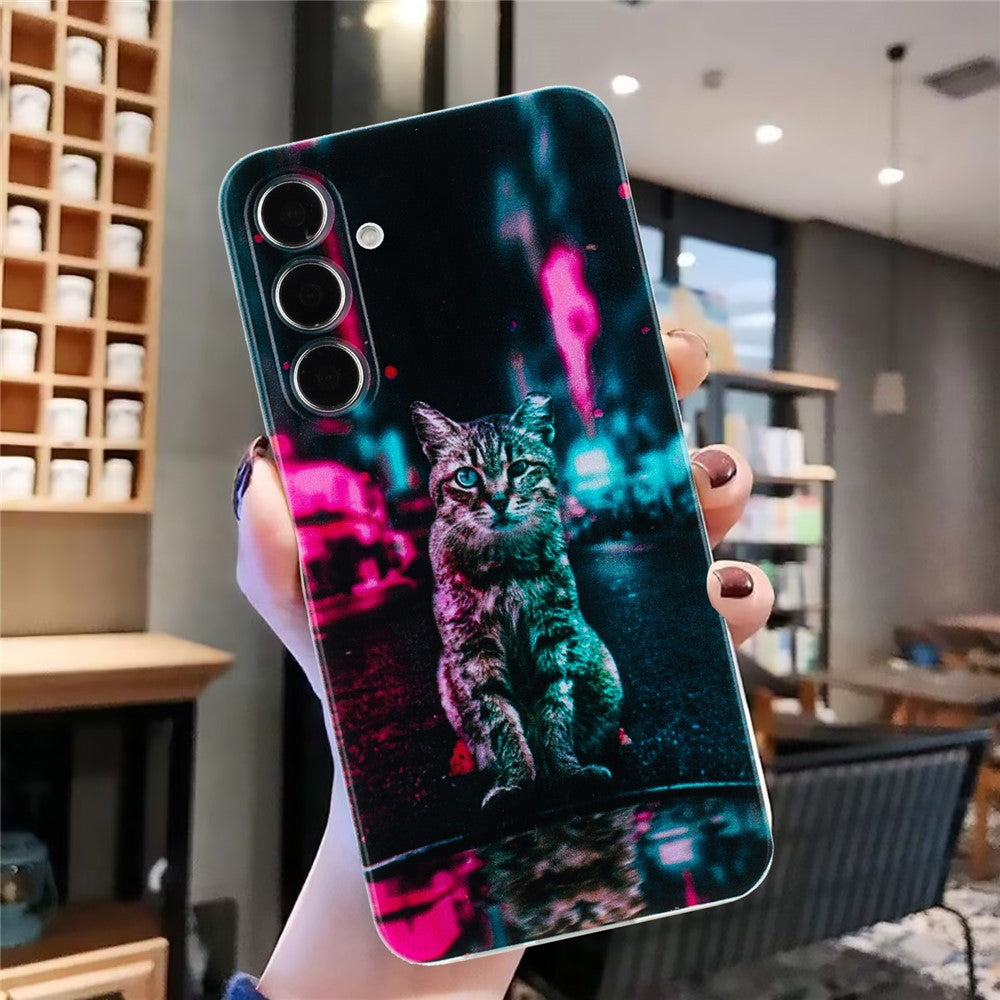For Samsung Galaxy A17 5G / A26 5G Case Soft TPU Phone Back Cover Pattern Printing - Traffic Light Cat