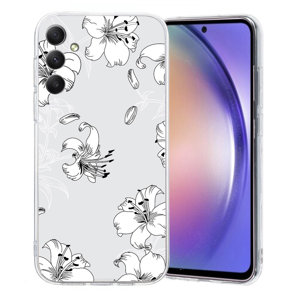 For Samsung Galaxy A17 5G / A26 5G Case Soft TPU Pattern Printing Phone Cover - White Flower