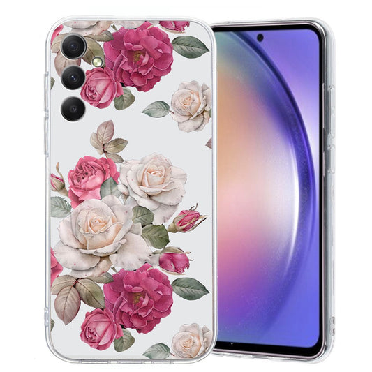 For Samsung Galaxy A17 5G / A26 5G Case Soft TPU Pattern Printing Phone Cover - Peony