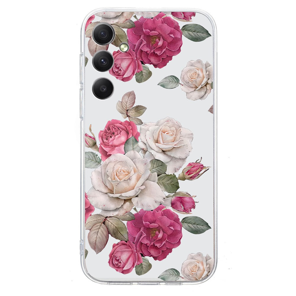 For Samsung Galaxy A17 5G / A26 5G Case Soft TPU Pattern Printing Phone Cover - Peony
