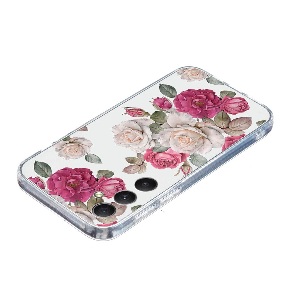 For Samsung Galaxy A17 5G / A26 5G Case Soft TPU Pattern Printing Phone Cover - Peony