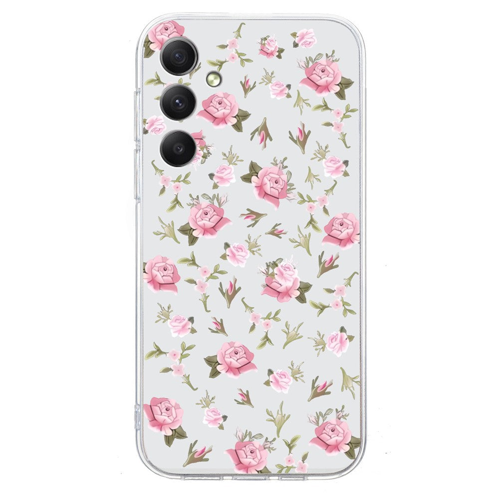 For Samsung Galaxy A17 5G / A26 5G Case Soft TPU Pattern Printing Phone Cover - Pink Floral