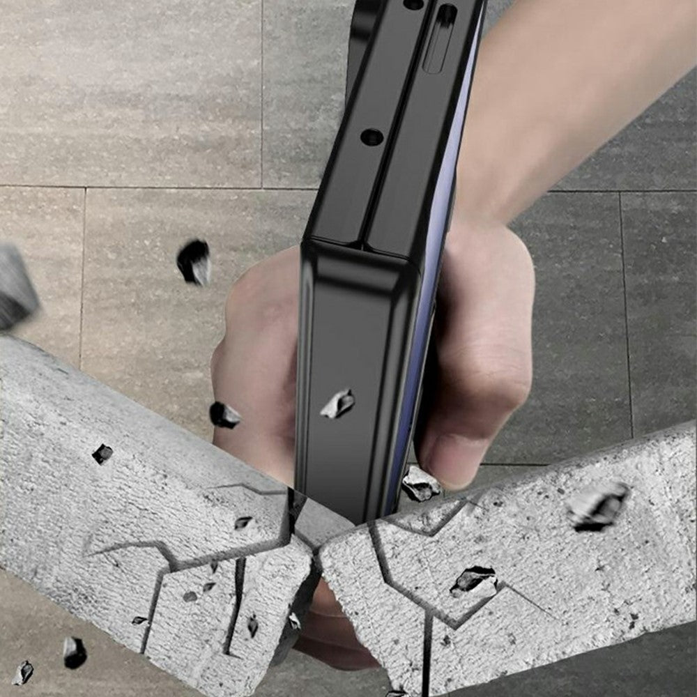 GKK For Samsung Galaxy Z Fold7 5G Case with Clear Screen Film Magnetic Hinge Kickstand Phone Cover - Black