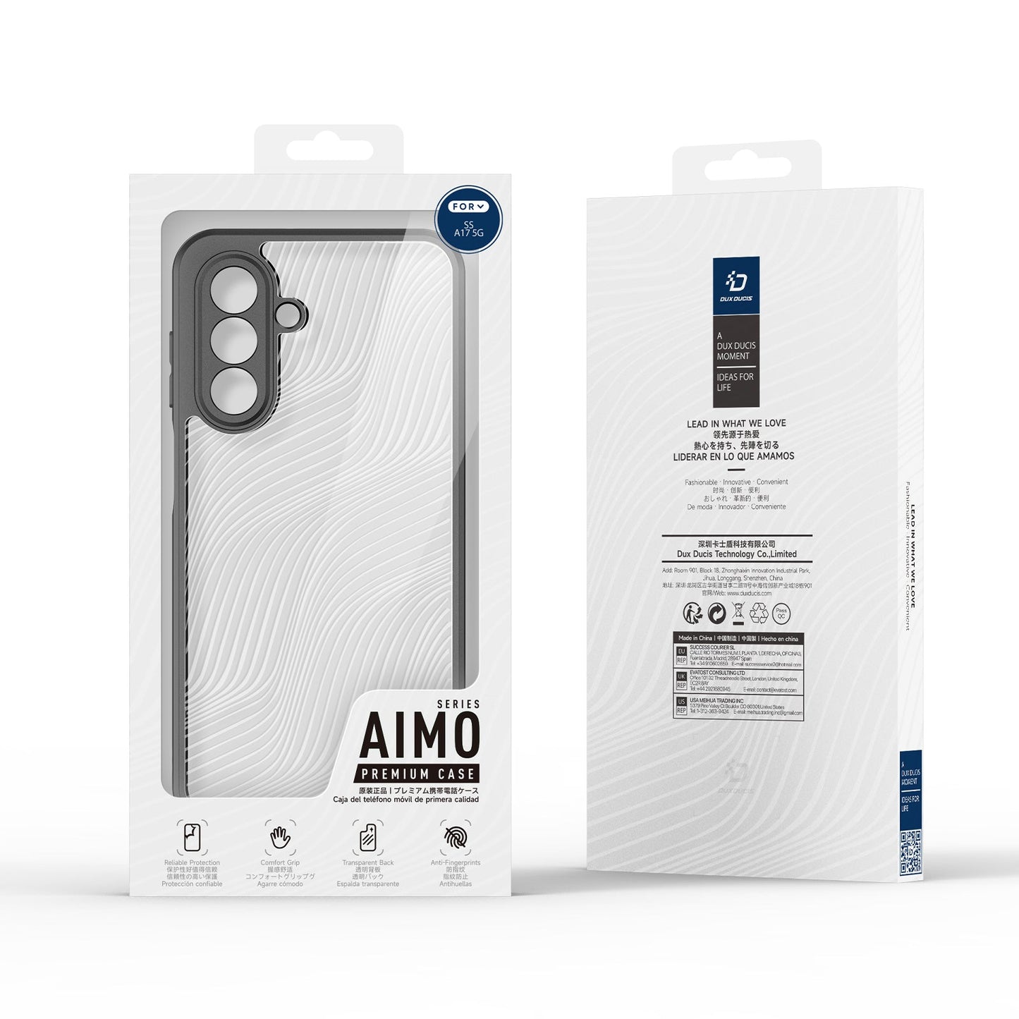 For Samsung Galaxy A17 5G Case DUX DUCIS Aimo Series TPU+PC Matte Drop-proof Phone Cover (REACH Certification) - Black