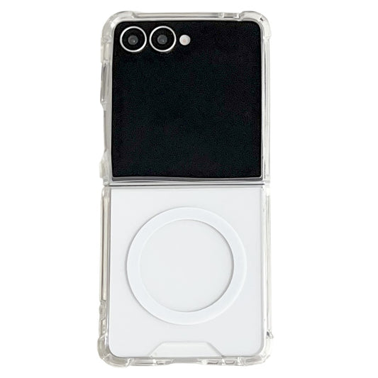 For Samsung Galaxy Z Flip7 5G Case Clear Acrylic Back Phone Cover Compatible with MagSafe