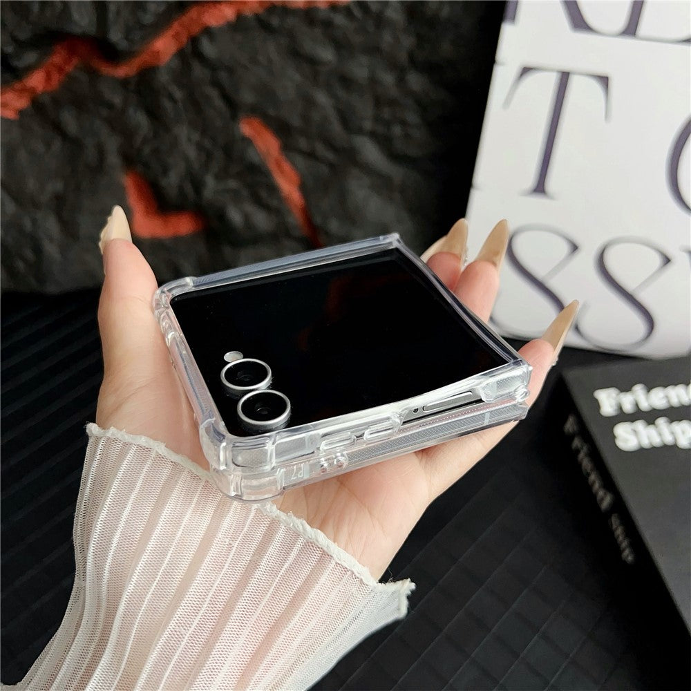 For Samsung Galaxy Z Flip7 5G Case Clear Acrylic Back Phone Cover Compatible with MagSafe