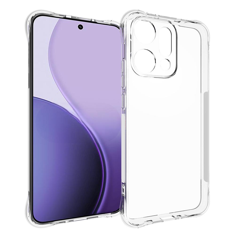 For Oppo Reno14 Pro 5G (Global) Case WANLONFENG WL Series 2.0mm TPU Phone Cover with Tempered Glass Film - Transparent