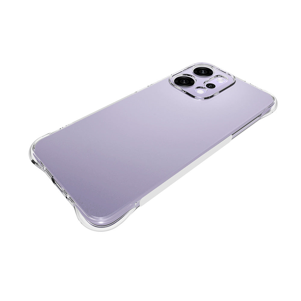 For Oppo Reno14 Pro 5G (Global) Case WANLONFENG WL Series 2.0mm TPU Phone Cover with Tempered Glass Film - Transparent