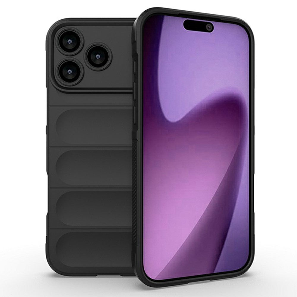 For iPhone 17 Pro Max Case Anti-Drop Soft TPU Rugged Phone Back Cover - Black