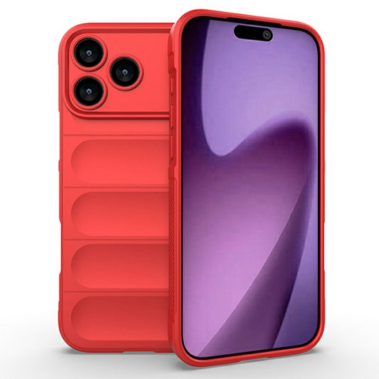For iPhone 17 Pro Max Case Anti-Drop Soft TPU Rugged Phone Back Cover - Red