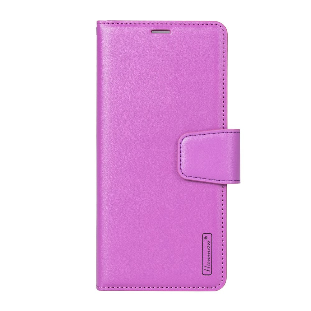 HANMAN Mill Series for Samsung	Galaxy Z Fold7 5G Case Wallet Stand PU Leather Phone Cover - Purple