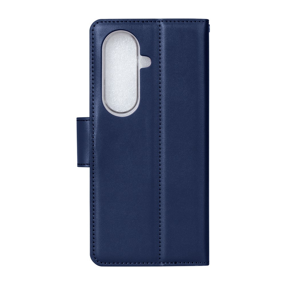 HANMAN Mill Series for Samsung	Galaxy Z Fold7 5G Case Wallet Stand PU Leather Phone Cover - Sapphire