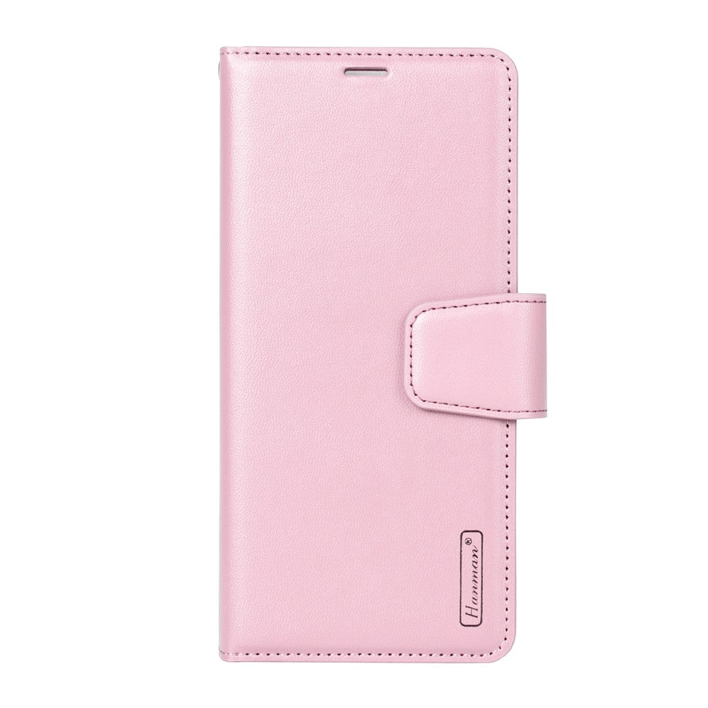 HANMAN Mill Series for Samsung	Galaxy Z Fold7 5G Case Wallet Stand PU Leather Phone Cover - Rose Gold