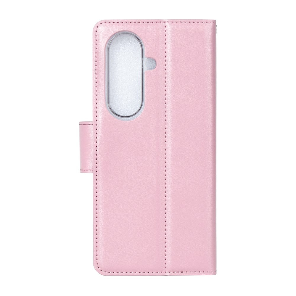 HANMAN Mill Series for Samsung	Galaxy Z Fold7 5G Case Wallet Stand PU Leather Phone Cover - Rose Gold