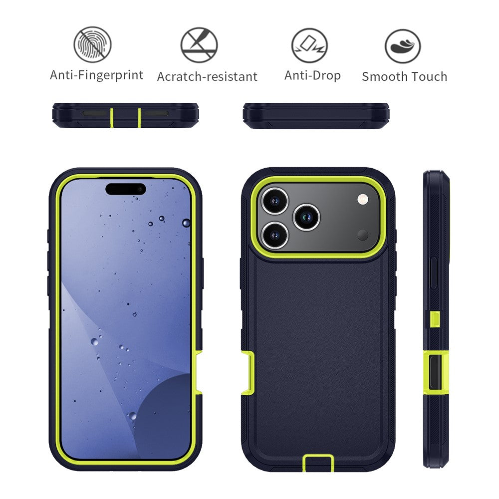 For iPhone 17 Pro Max Case Detachable PC + TPU Drop-Proof Back Cover - Dark Blue  /  Green