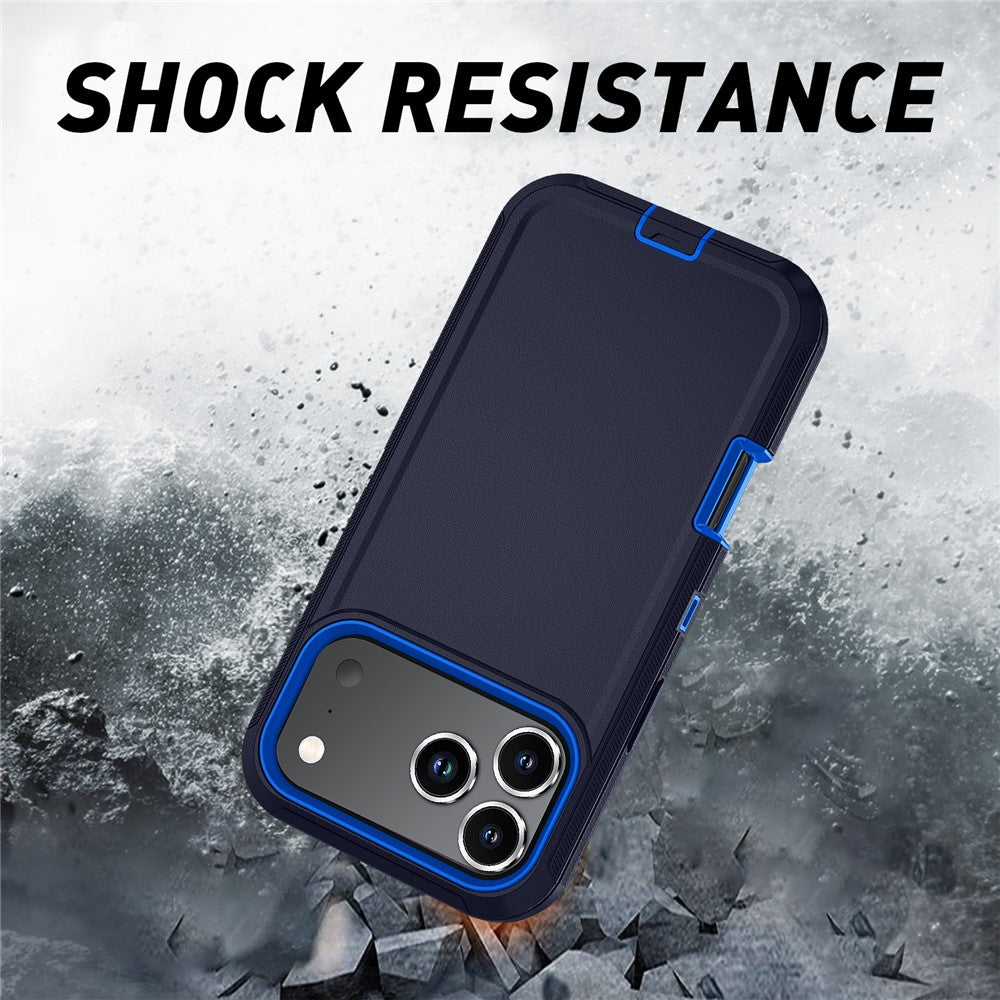 For iPhone 17 Pro Max Case Detachable PC + TPU Drop-Proof Back Cover - Dark Blue  /  Blue