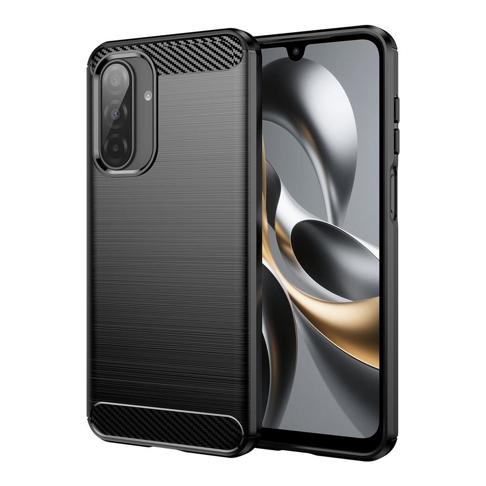 WANLONFENG LS Series For Samsung Galaxy A17 5G Case with Screen Film, Large Lens Hole Brushed Texture TPU Phone Cover - Black