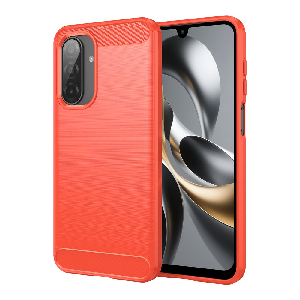 WANLONFENG LS Series For Samsung Galaxy A17 5G Case with Screen Film, Large Lens Hole Brushed Texture TPU Phone Cover - Red