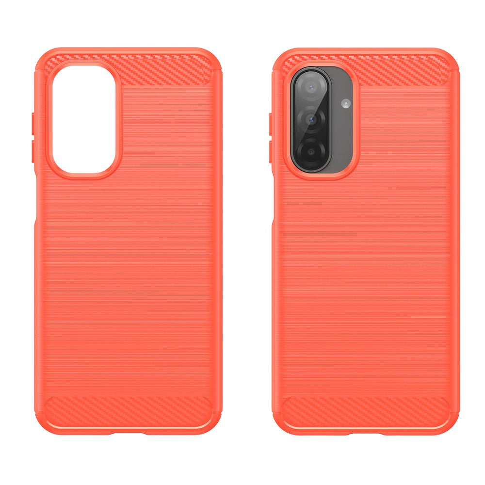 WANLONFENG LS Series For Samsung Galaxy A17 5G Case with Screen Film, Large Lens Hole Brushed Texture TPU Phone Cover - Red
