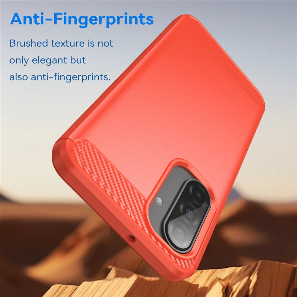 WANLONFENG LS Series For Samsung Galaxy A17 5G Case with Screen Film, Large Lens Hole Brushed Texture TPU Phone Cover - Red