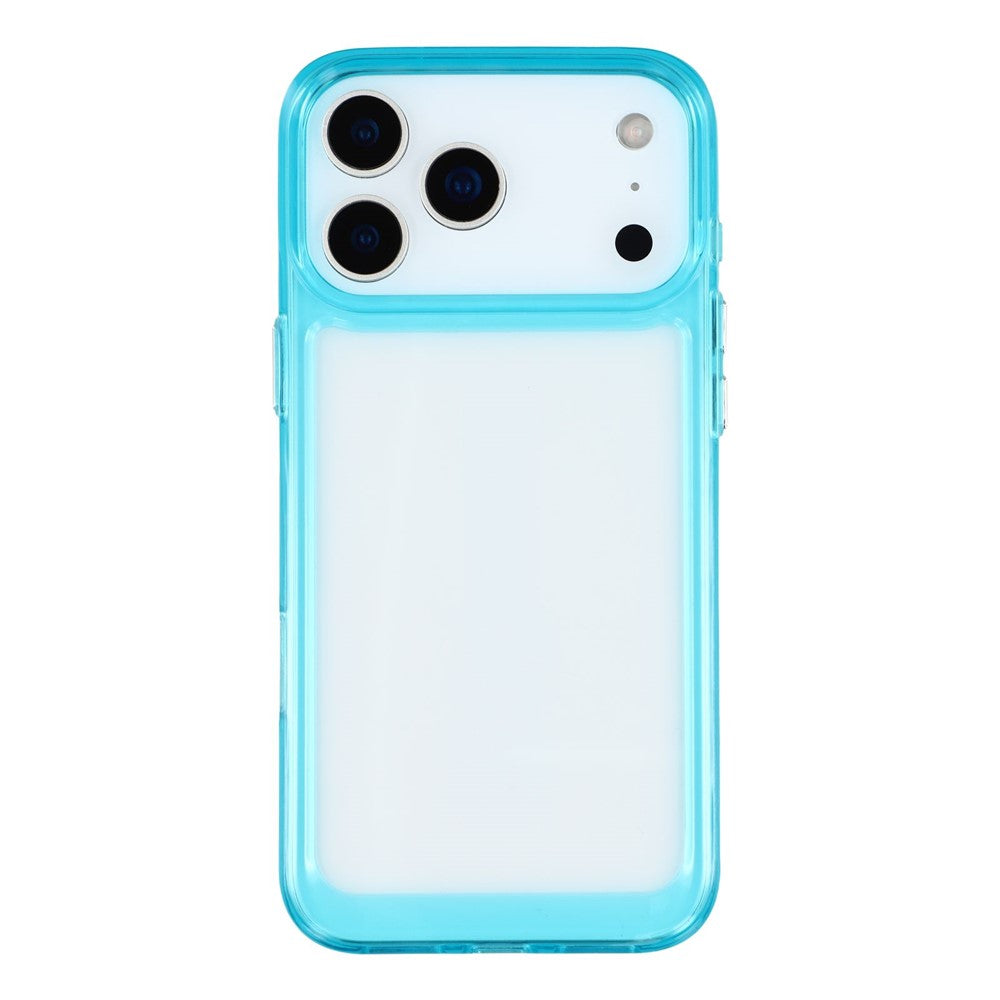 For iPhone 17 Pro Max Cell Phone Case TPU + PC 2.0mm Anti-Scratch Cover - Transparent Blue