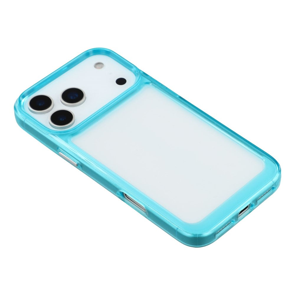 For iPhone 17 Pro Max Cell Phone Case TPU + PC 2.0mm Anti-Scratch Cover - Transparent Blue