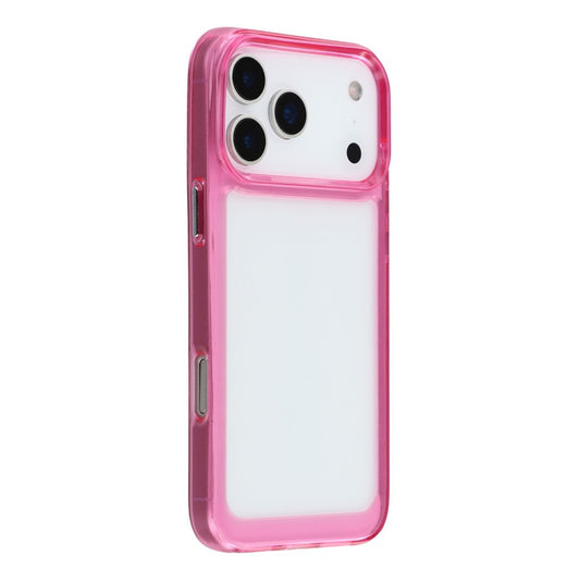 For iPhone 17 Pro Max Cell Phone Case TPU + PC 2.0mm Anti-Scratch Cover - Transparent Pink