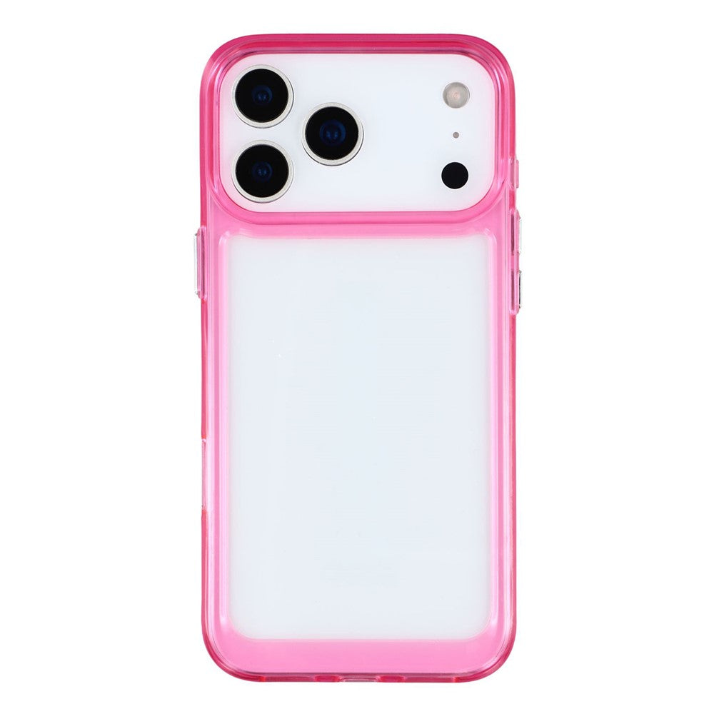 For iPhone 17 Pro Max Cell Phone Case TPU + PC 2.0mm Anti-Scratch Cover - Transparent Pink